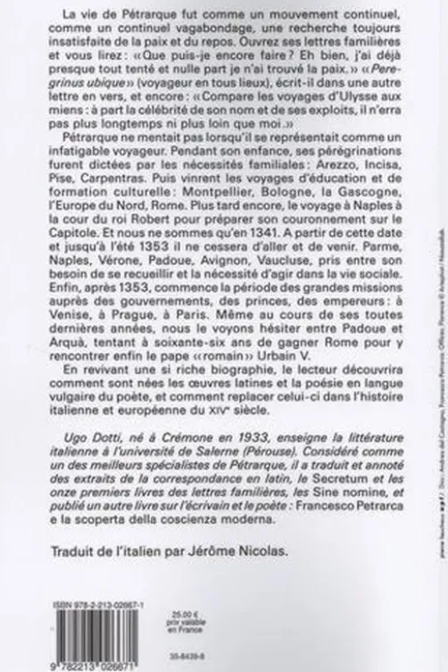 Pétrarque, Ugo Dotti