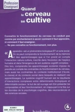 Quand le cerveau se cultive. Psychologie cognitive des apprentissages, Daniel Gaonac'h