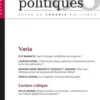 Raisons politiques N° 88, novembre 2022 : Varia, Benjamin Boudou