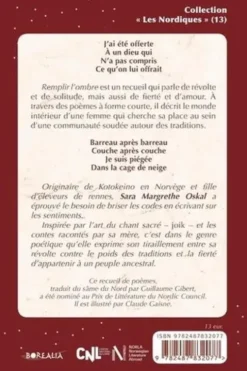 Remplir l'ombre. Poésie intime de la toundra, Sara Margrethe Oskal