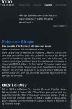 Retour en Afrique. Une enquête d'Ed Cercueil et Fossoyeur, Chester Himes