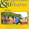 Revue d'économie régionale et urbaine N° 2/2019 : Economie régionale et urbaine en Amérique latine. Le rôle de l'informalité, André Torre