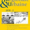 Revue d'économie régionale et urbaine N° 2/2018 : La performance des politiques régionales en Europe, Elena Ragazzi