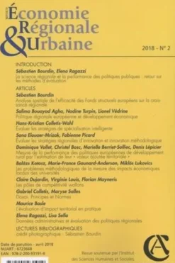 Revue d'économie régionale et urbaine N° 2/2018 : La performance des politiques régionales en Europe, Elena Ragazzi