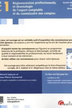 Réglementation professionnelle et déontologie de l'expert-comptable et du commissaire aux comptes DEC 1. Edition 2023, Gérard Lejeune
