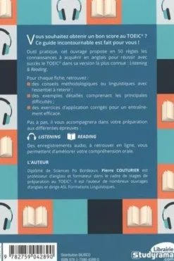50 règles essentielles TOEIC. Listening and reading, 2e édition, Pierre Couturier