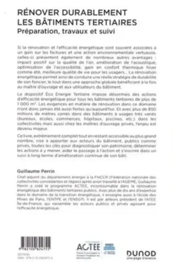 Rénover durablement les bâtiments tertiaires. Préparation, travaux et suivi, Guillaume Perrin