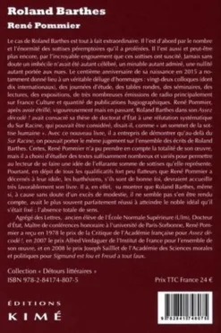 Roland Barthes. Grotesque de notre temps, grotesque de tous les temps, René Pommier