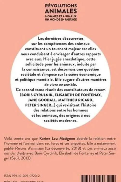 Révolutions animales. Hommes et animaux, un monde en partage, Karine Lou Matignon