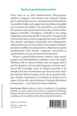 Santé. Le grand bouleversement, Jean-François Mattéi