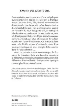Sauter des gratte-ciel, Julia von Lucadou