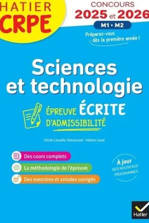 Sciences et technologie M1-M2. Edition 2025-2026, Cécile Laruelle-Detroussel