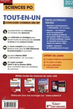 Sciences Po Tout-en-un Concours commun des IEP. Questions contemporaines - Histoire - Anglais, Edition 2024, Jérôme Calauzènes