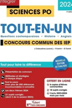 Sciences Po Tout-en-un Concours commun des IEP. Questions contemporaines - Histoire - Anglais, Edition 2024, Jérôme Calauzènes