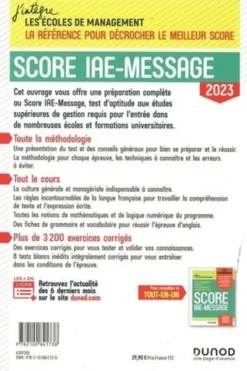 Score IAE-Message. Tout-en-un, Edition 2023, Marie-Virginie Speller