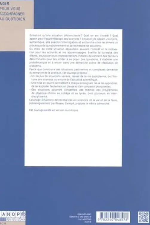 Situations déclenchantes en physique-chimie, Carine Brill