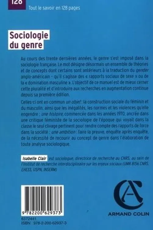Sociologie du genre. 2e édition, Isabelle Clair