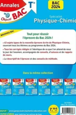 Spécialité Physique-Chimie Tle. Sujets & corrigés, Edition 2024, Frédérique de La Baume