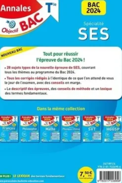 Spécialité SES Tle. Sujets & corrigés, Edition 2024, Laurent Braquet
