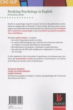Studying Psychology in English. A Practical Guide, Edition en anglais, Nathalie Makeieff