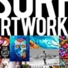 Surf artworks. Surfboards paintings, Julien Roulland