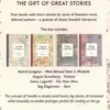 Swedish classics, Short stories. Astrid Lindgren, Most Beloved Sister & Mirabelle ; August Stindberg, Frictions ; Selma Lagerlöf, The Silver Mine ; Stig Dagerman, Sleet