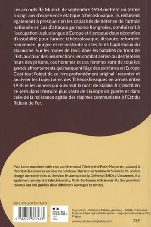Tchécoslovaques en guerre. De Munich à la guerre froide, Paul Lenormand