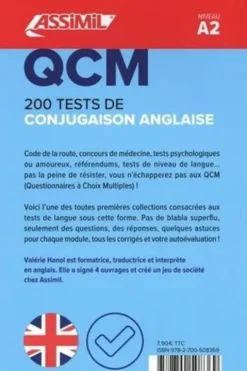 200 tests de conjugaison anglaise. Niveau A2, Valérie Hanol