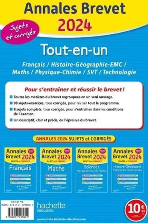 Tout-en-un 3e. Sujets et corrigés, Edition 2024, Sébastien Dessaint