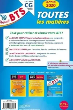 Toutes les matières BTS CG. Edition 2020, Bruno Bonnefous