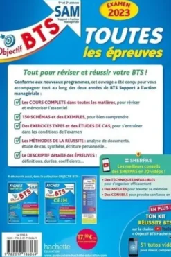 Toutes les épreuves BTS SAM 1re et 2e années. Edition 2023, Anne-Christine Dray