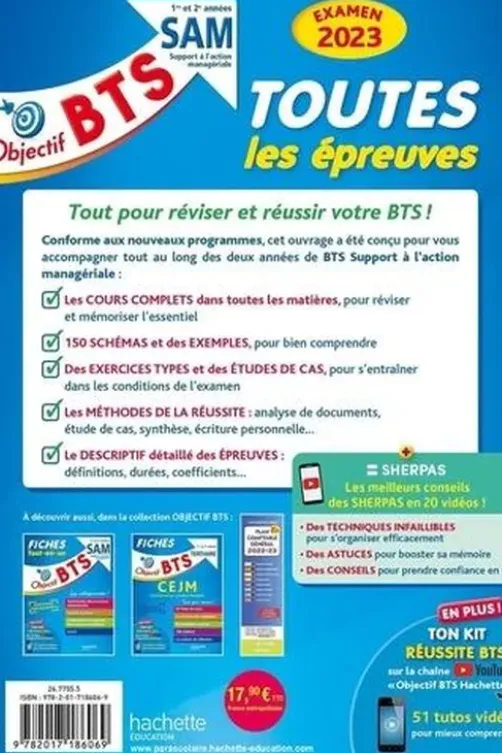 Toutes les épreuves BTS SAM 1re et 2e années. Edition 2023, Anne-Christine Dray