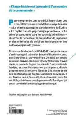 Trois essais sur la vie sociale des primitifs, Bronislaw Malinowski