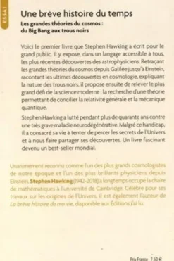 Une brève histoire du temps. Les grandes théories du cosmos : du big bang aux trous noirs, Stephen Hawking