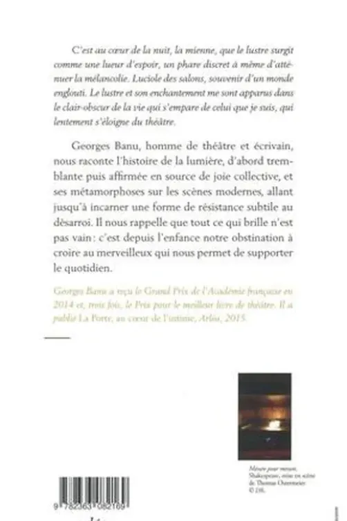 Une lumière au coeur de la nuit, Georges Banu