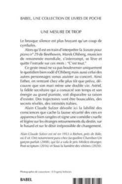 Une mesure de trop, Alain Claude Sulzer