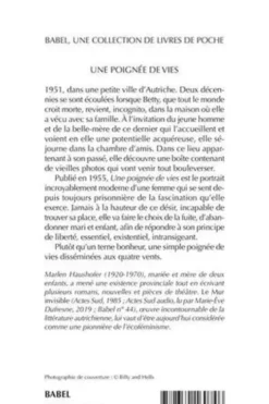 Une poignée de vies, Marlen Haushofer