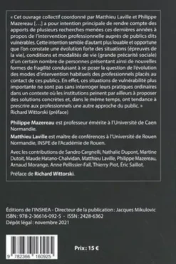 Vulnérabilités en écho dans les métiers relationnels : les savoirs professionnels interrogés, Matthieu Laville