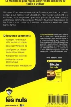 Windows 10 pour les nuls. 3e édition, Andy Rathbone