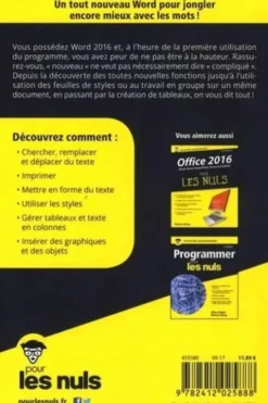 Word 2016 pour les nuls, Dan Gookin